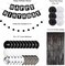 Black and White Happy Birthday Party Decorations, 30 Pcs Balloons Banner Foil Fringe Curtains, for Men Women